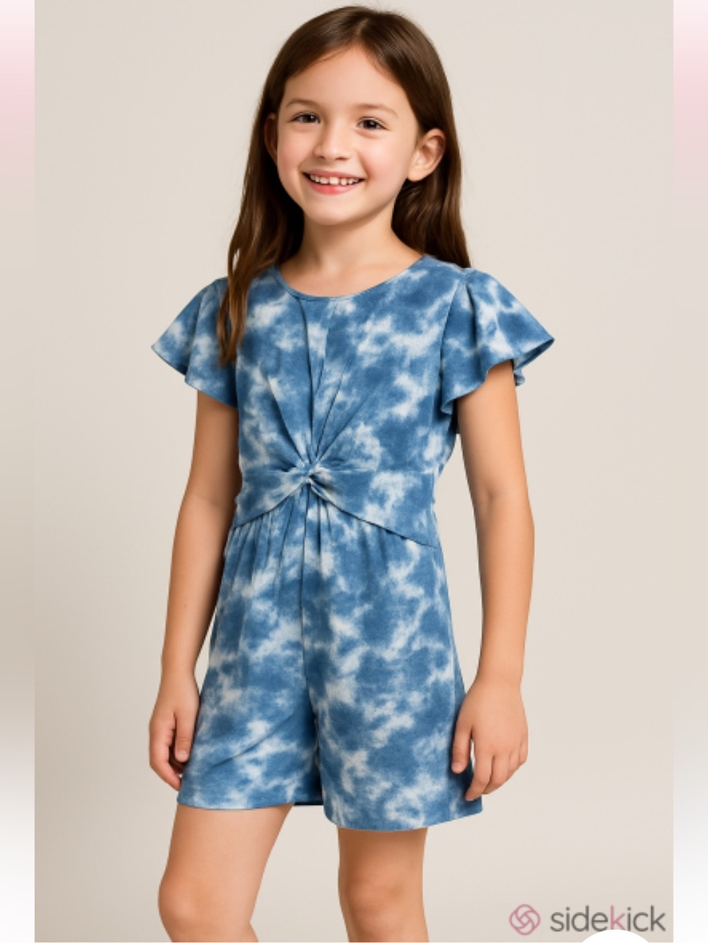 Speechless Girls Blue Tie-Dye Romper – Size Medium